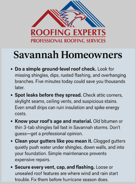 savannah hurricane roof checklist for home