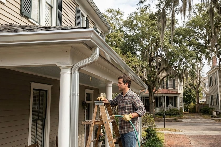 diy gutter cleaning savannah
