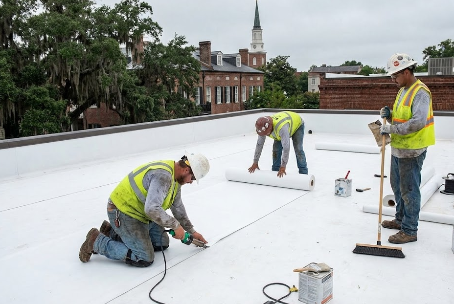 repair commercial roof savannah near me 
